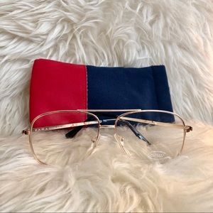 Zara Clear Glasses with Gold Frames